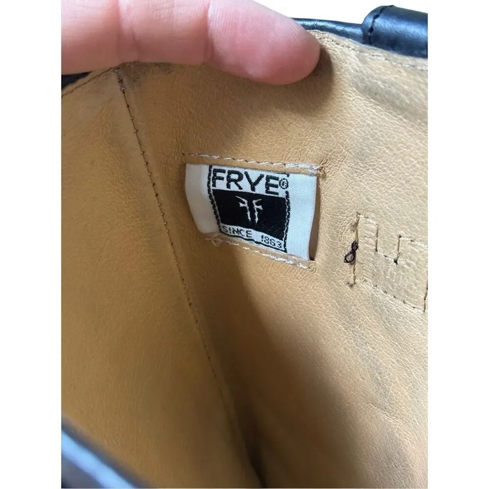 Frye Paige Tall Leather Riding Boots size 7.5 Black - Picture 5 of 16